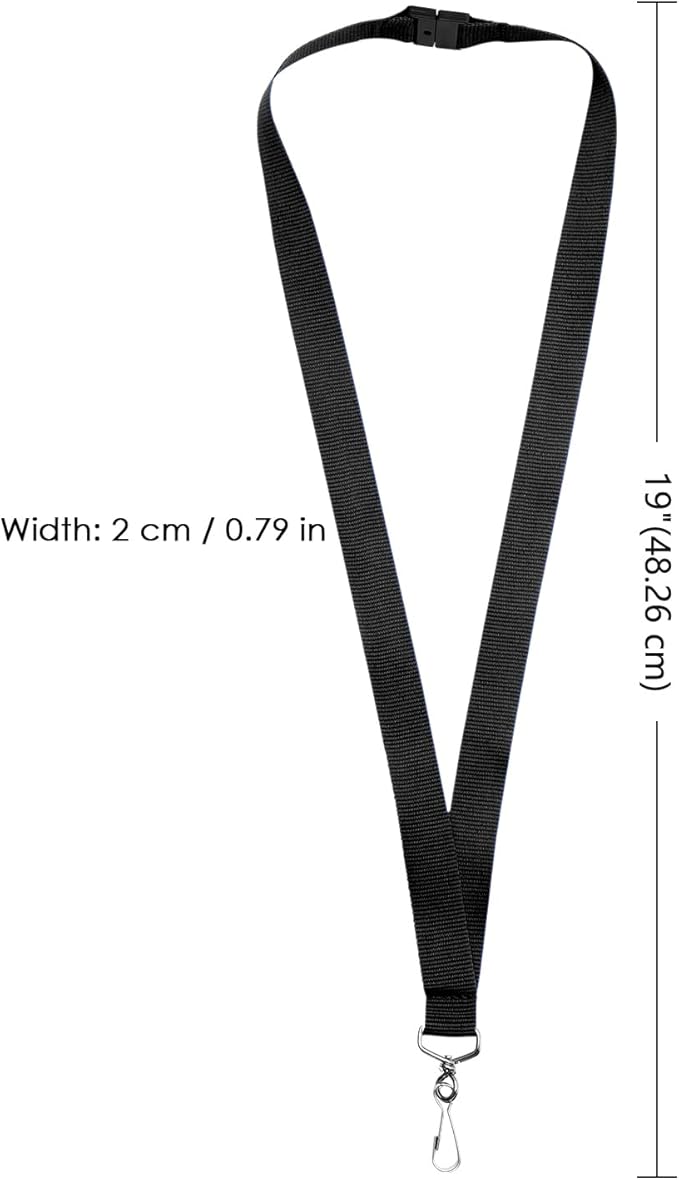 24-Pack Breakaway Lanyards, Polyester Neck Straps for ID Cards, Keys, Office, School & Events
