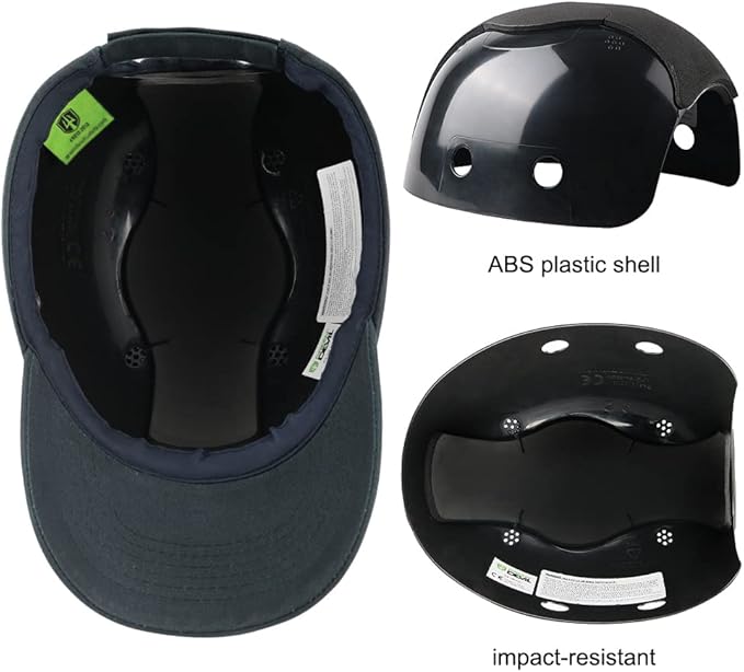Safety Bump Cap Baseball Hat Style Lightweight Head Protection Cap Hard Hat for Men Women (Classic Navy)