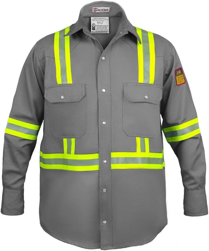 Flame Resistant FR High Visibility Hi Vis Shirt - 88% C/12% N - 7oz