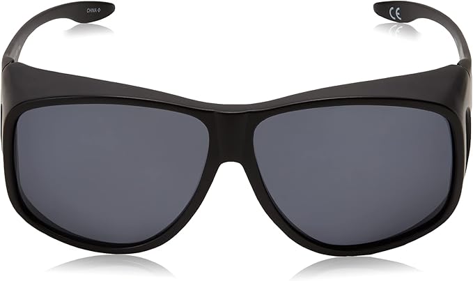 Dioptics unisex adult Solar Shield-classic Fits Over Sunglasses, Grey, 66 mm US