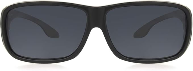 Dioptics unisex adult Solar Shield Stone Sunglasses Fits Over Sunglasses, Black, 57 mm US