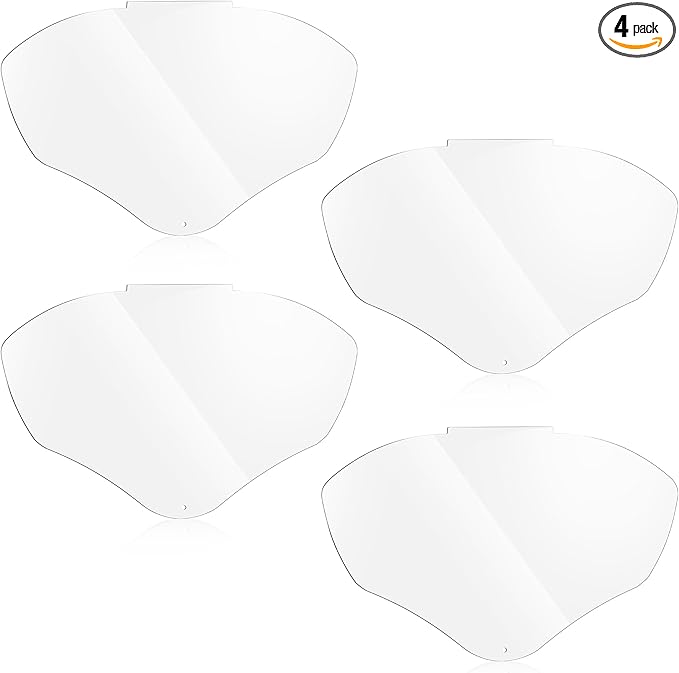 Feekoon Face Shield Replacement Lens Compatible with S8555, Compatible with Honeywell/Uvex S8500/S8510 Face Shield, Protective Safety Visor Replacement, with Clear Polycarbonate, Anti-Fog(4 Pack)