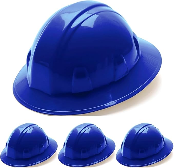 Pyramex SL Series Full Brim Hard Hat 4-Point Ratchet Suspension