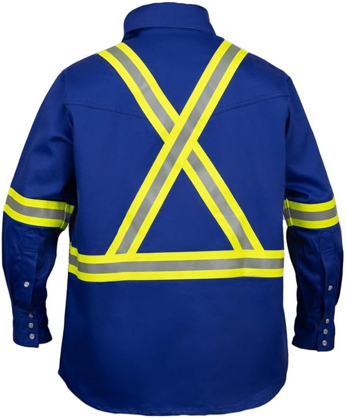Flame Resistant FR High Visibility Hi Vis Shirt - 88% C/12% N - 7oz