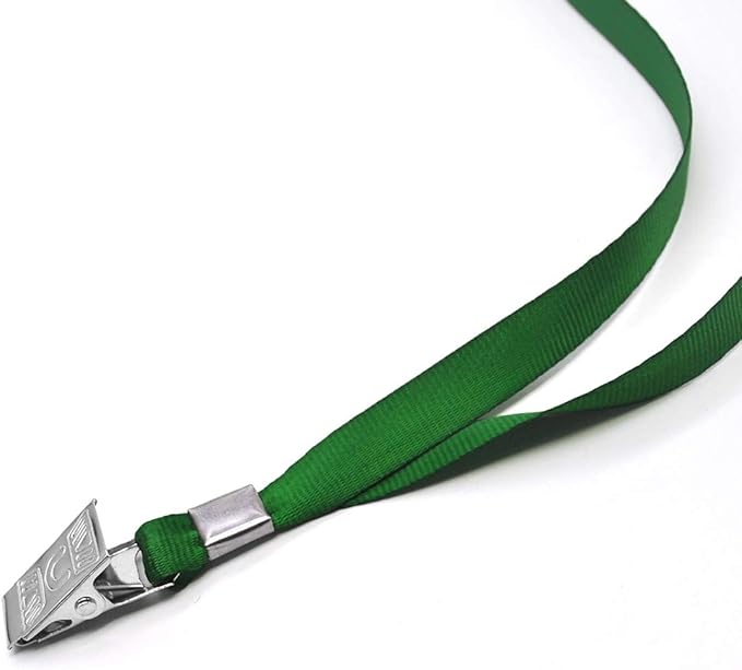 Bird Fiy Black Lanyards 100 Pack 34" Premium Lanyard Bulldog Clips Bulk Nylon Flat Lanyard with Badge Clip