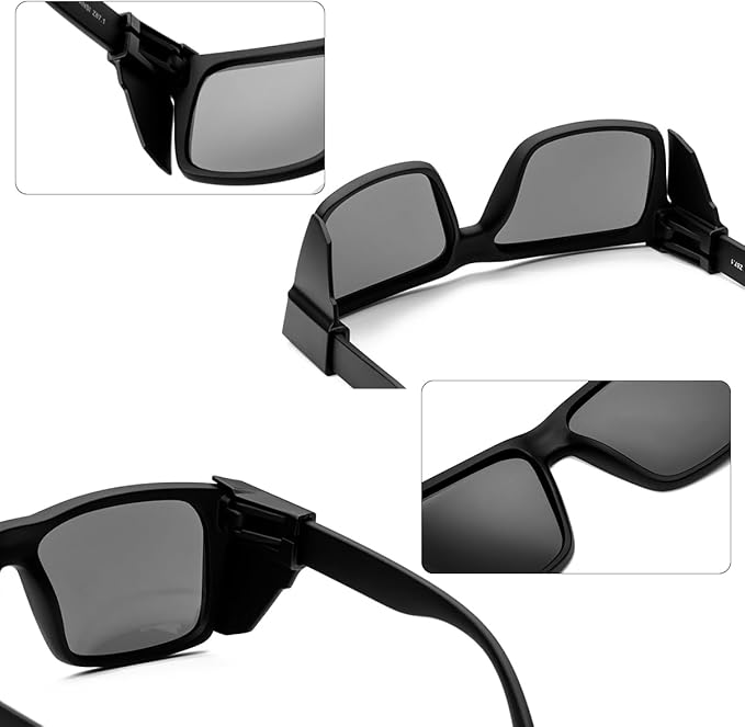 Polarized Men's and Women's Safety sunglasses,High Impact Resistant ANSI Z87UV400 Protection With Side Shield