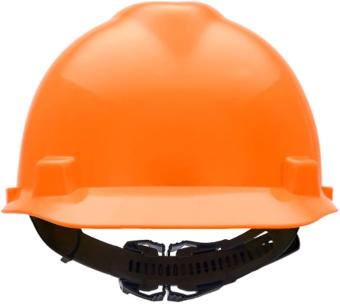 MSA V-Gard Cap Style Safety Hard Hat Suspension | Polyethylene Shell, Superior Impact Protection, Self Adjusting with Crown Straps | 1-Touch Suspension
