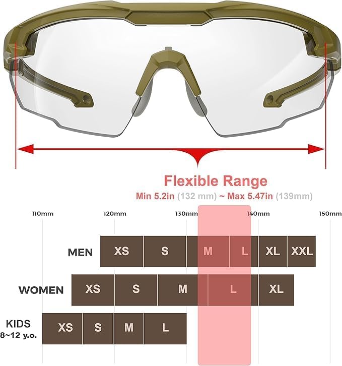 Shooting Safety Glasses for Men Airsoft Hunting Riding Anti-Fog Military Grade Ballistic Tactical Eye Pro Range