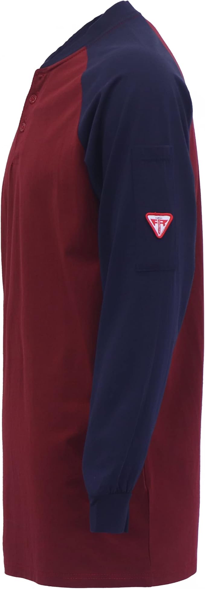 TICOMELA FR T Shirt Flame Resistant Shirt 5.5oz 100% Cotton Light Weight Workwear Men's Long Sleeve Henley Shirts