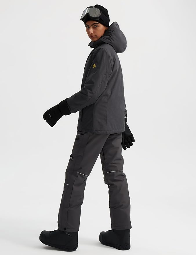 GEMYSE Women's Ski Snow Jacket Warm Winter Waterproof Coat Snowboard Rain Jacket Hooded Windproof Windbreaker