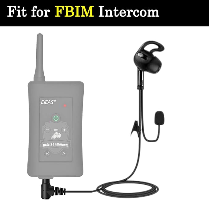 Referee Communication System, Professional FBIM Referee Headsets with Earphone for Soccer Volleyball Ofiicial Football Handball (1 Left Earpiece)