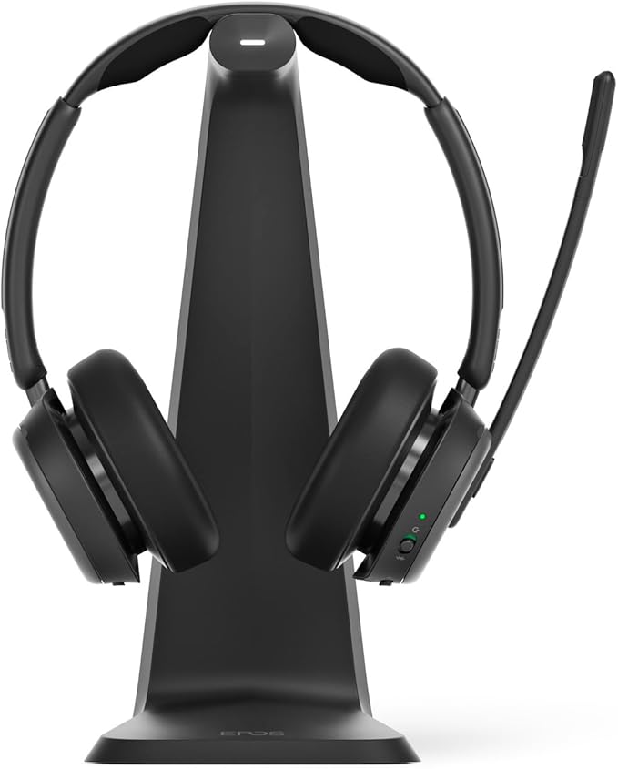 EPOS Impact 1061 ANC High-Performance Bluetooth Headset for PC - Double-Sided, Advanced Noise Cancellation, AI, Super Wideband Audio, Intuitive Controls, for Professionals in Loud Workspaces