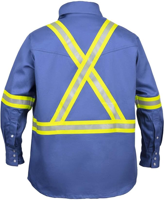 Flame Resistant FR High Visibility Hi Vis Shirt - 88% C/12% N - 7oz