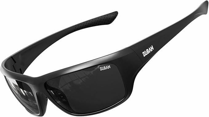 Polarized Sports Sunglasses for Men Women, Ideal for Fishing Running Driving Wrap Around Sunglasses, UV400 Protection