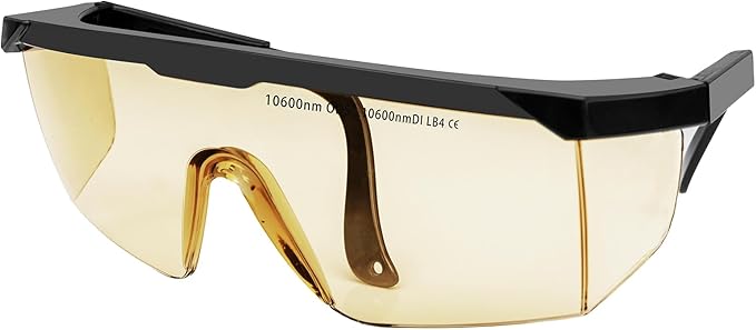 MCWlaser CO2 laser safety glasses 10600nm 10.6um OD5+ Professional K40 Laser Safety Goggles For CO2 Laser Engraver Cutting Cutter EP-4 Style 5