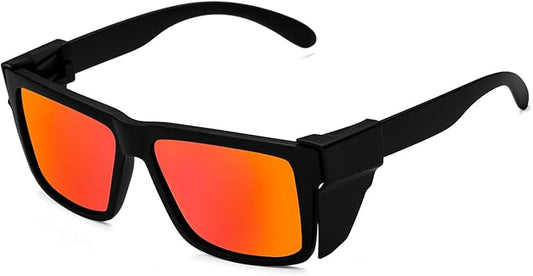 Polarized Men's and Women's Safety sunglasses,High Impact Resistant ANSI Z87UV400 Protection With Side Shield