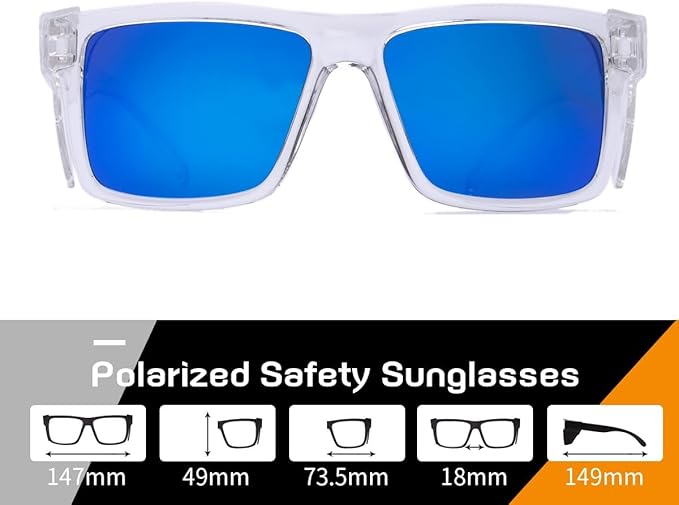 Polarized SafetyGlassesZ87 UV400 WorkSunglasses for men ConstructionCarpentryCyclingDIY&Light Industrial Use