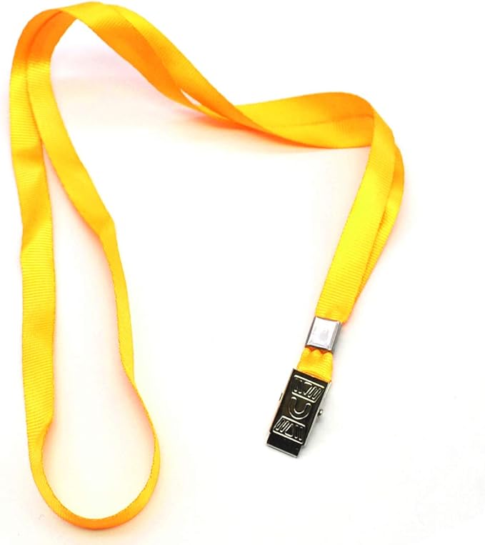Bird Fiy Black Lanyards 100 Pack 34" Premium Lanyard Bulldog Clips Bulk Nylon Flat Lanyard with Badge Clip