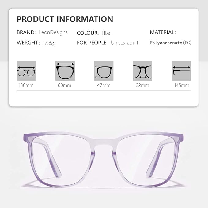 Anti-Fog Safety Glasses for Women | ASIN Z87.1 Safety Glasses for Men | Blue Light Blocking Safety Goggles (Square lilac)