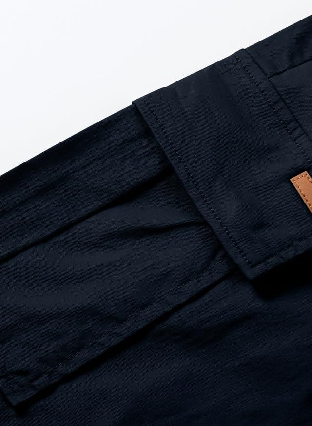 JMIERR Mens Casual Twill Cargo Shorts Cotton Drawstring Classic Cargo Stretch Short with 6 Pockets