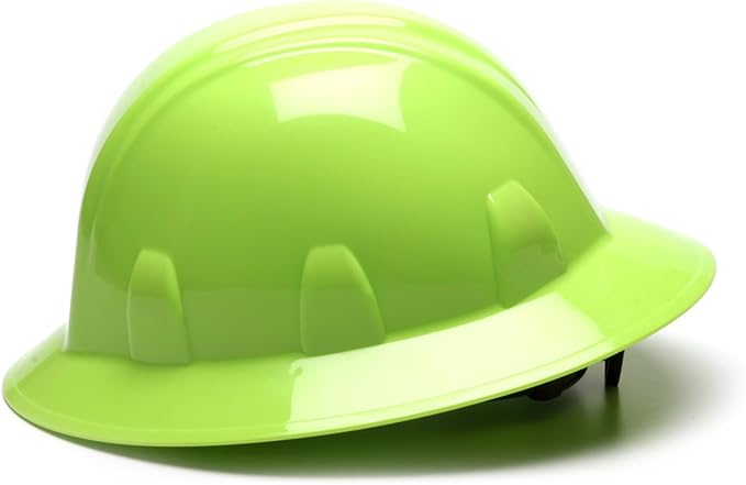 Pyramex SL Series Full Brim Hard Hat 4-Point Ratchet Suspension