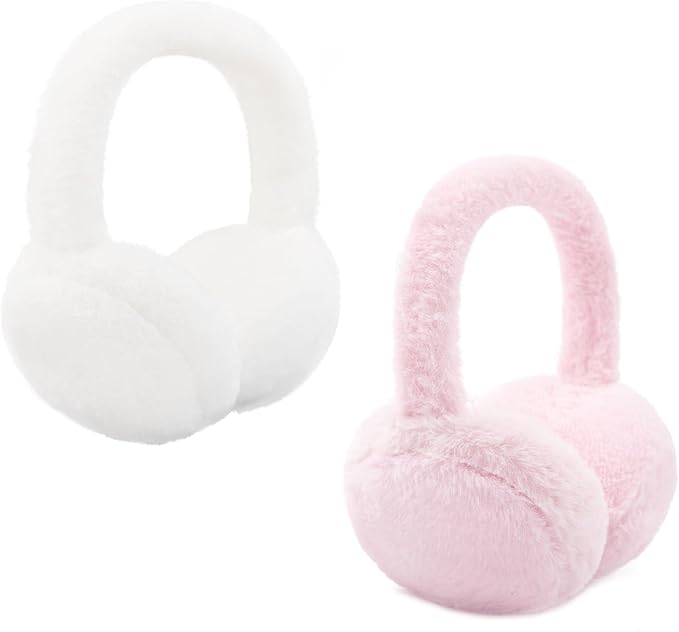 Kids Winter Earmuffs Baby Warm Ear Muff Girls Cute Furry Ear Warmers Boys Foldable Ear Covers for Cold Weather