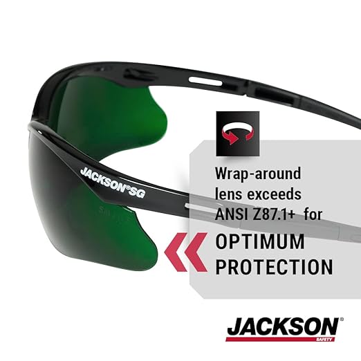 Jackson Safety SG Safety Glasses - Eye Protection for Men & Women - ANSI Z87.1 - Pack of 12 (Multiple Styles)