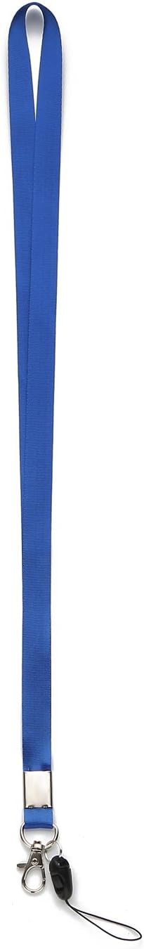 YOUOWO 10 Pack Neck Lanyard,Office Nylon Blue Lanyards with J-Hook,For Badge Holders,ID Name Badges,Keys,Phone,USB,Stick,Whistles