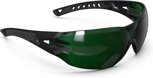 Safety Glasses with Clear Wraparound Lenses and Vented Frame