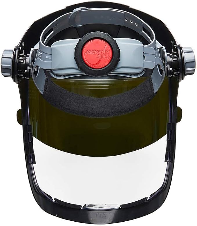 Jackson Safety QUAD 500 Face Shield - Anti-Fog Window with Chin Guard - ANSI Z87.1 & OSHA - (Multiple Styles & Headgears)