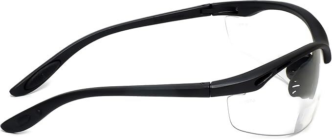 Calabria 91348 Anti Fog Bifocal Reading Safety Glasses Readers +1.00 Clear Men Women Wrap Around Eye Protection Shatterproof