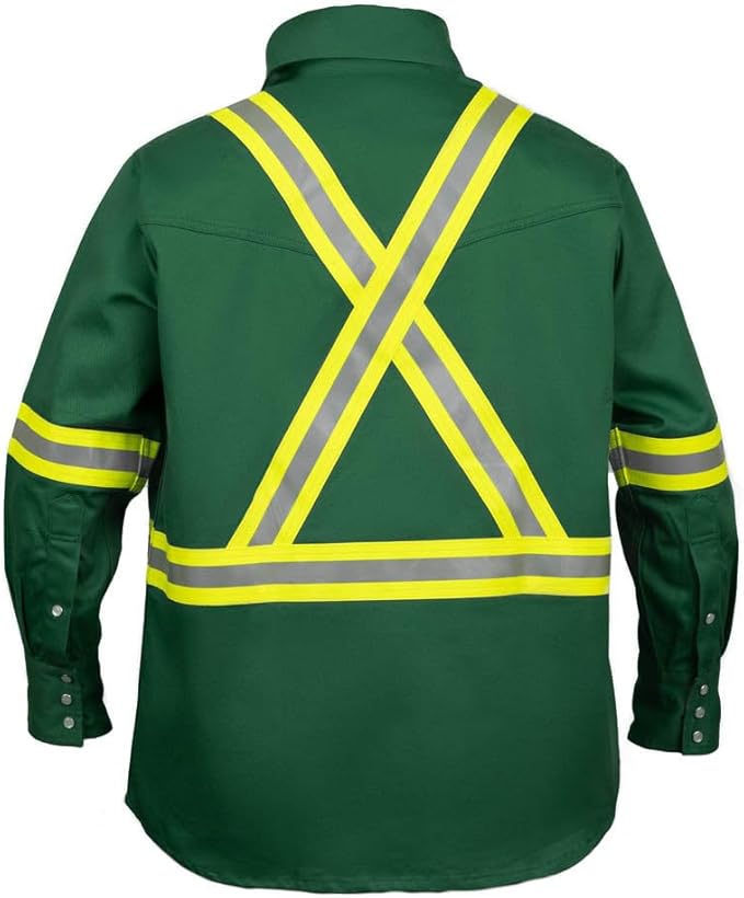 Flame Resistant FR High Visibility Hi Vis Shirt - 88% C/12% N - 7oz