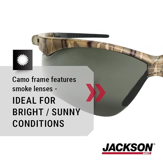 Jackson Safety SG Safety Glasses - Eye Protection for Men & Women - ANSI Z87.1 - Pack of 12 (Multiple Styles)