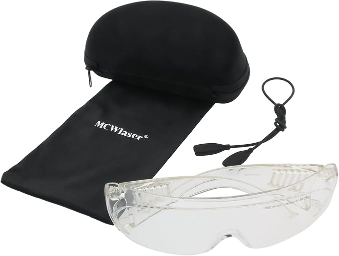 MCWlaser Co2 laser safety glasses 10600nm OD5+ Professional K40 Laser Safety Goggles that Fit over Myopia Glasses