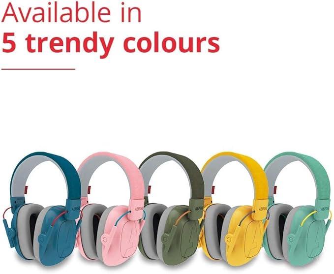 Alpine Muffy Kids - Hearing Protection - CE & ANSI Certified - Adjustable for Ages 3-16 years - Noise Cancelling Headphones - 25dB Sound Reduction Ideal for Protection and Concentration Aid - Mint