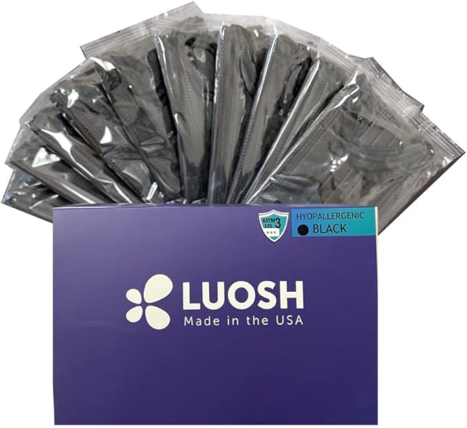 Face Masks Disposable Made in USA, 3 Ply Disposable Masks 50pcs,Adult Mask, Kids Mask, Black Masks, White Masks
