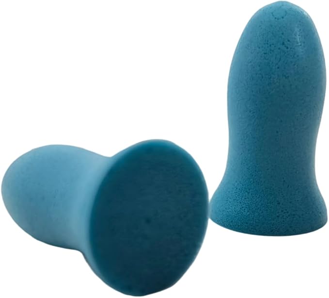 Soft Foam Earplugs 50 Pair,32dB Highest NRR for Noise Reduction,Safety Hearing Protection Ear Plugs Contoured for Comfort Slow Rebound,Tapón para el oído,Slim Waist (Blue, Standard)