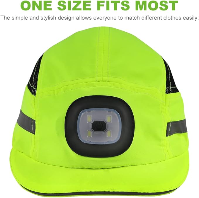 Bump Cap for Safety Baseball Cap Style Hard Hats for Adult Men Women Breathable Lightweight Safety Hat for Head Protection with Reflective Stripes