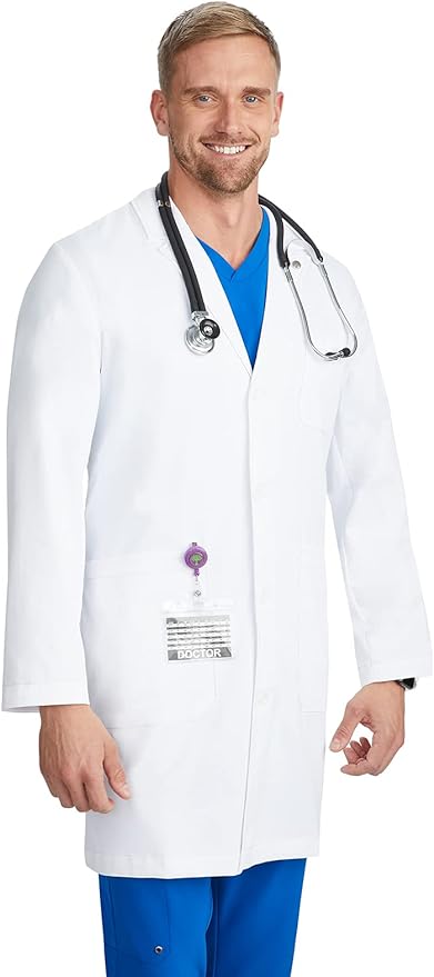 Healing Hands Lab Coat for Men's Luke Labcoat With 5 Pockets & 2-way Stretch Fabric 5151