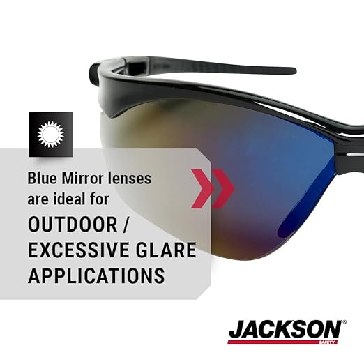 Jackson Safety SG Safety Glasses - Eye Protection for Men & Women - ANSI Z87.1 - Pack of 12 (Multiple Styles)