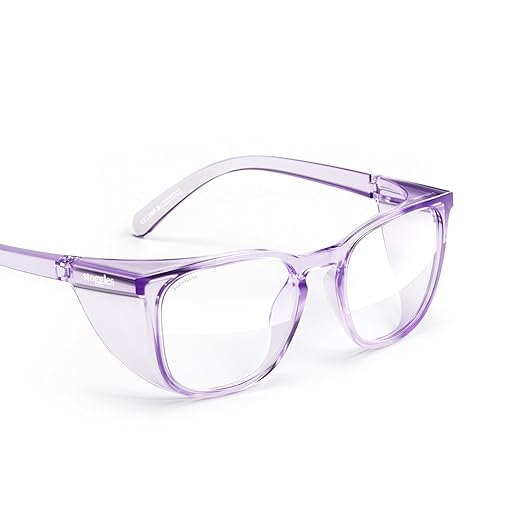 Stoggles Square Z87.1 Certified Polycarbonate Wide Fit Safety Glasses, Scratch & Shatter-Proof, Blue-Light & UV Blocking Lens, Top & Side Shields, Anti-Fog Dip Coated, Protective & Stylish Eyewear