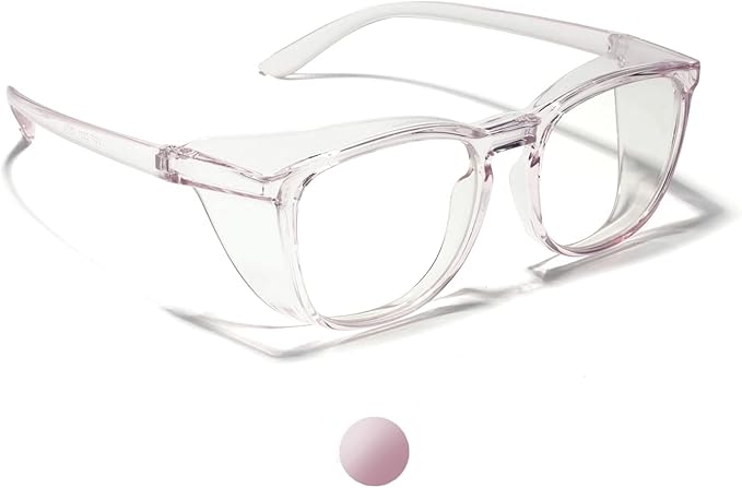 LianSan Oversize Anti-Fog Safety Glasses for Nurses, Z87.1 Certified Goggles for Women, Square UV Protection