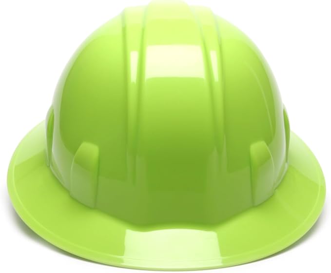 Pyramex SL Series Full Brim Hard Hat 4-Point Ratchet Suspension
