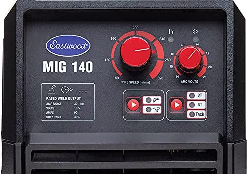 Eastwood 140 Amp 120V MIG Welder Machine for Sheet Metal and Thin Steel Welding | Portable Welding Machine with Gas Regulator and Hose | Perfect for Beginners and DIY Light Metal Fab Projects