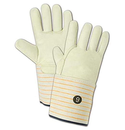 MAGID T6572G10 DuraMaster Lined Standard Cow Grain Full Leather, 10", White (144 Pair)