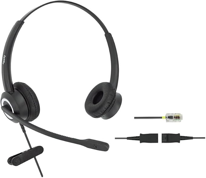 RJ9 Cisco Wired Office Phone Headset HD Voice for Cisco Phones 6851 6861 7945g 7962g 8811 8841 8845 8851 8861 8961 9951 Series Model,Plus 3.5mm Adapter for Smartphone