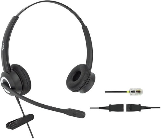 RJ9 Cisco Wired Office Phone Headset HD Voice for Cisco Phones 6851 6861 7945g 7962g 8811 8841 8845 8851 8861 8961 9951 Series Model,Plus 3.5mm Adapter for Smartphone
