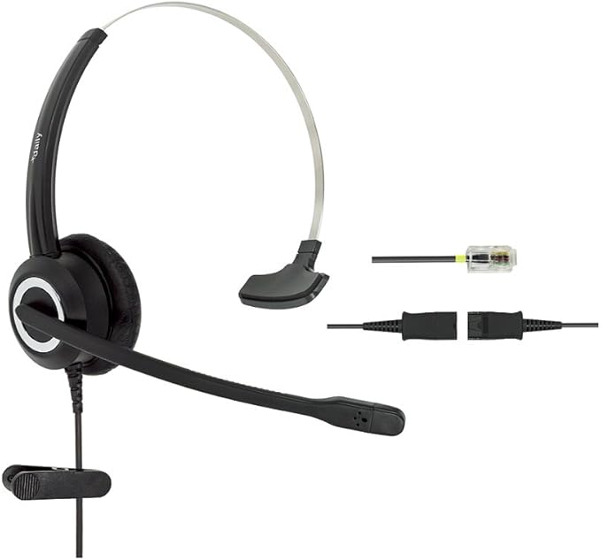 RJ9 Cisco Wired Office Headset HD Voice Compatible Cisco Phones 6851 7945g 7962g 8811 8841 8845 8851 8861 8961 9951 Series Model,Plus 3.5mm Adapter for Smartphone