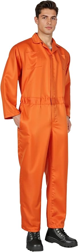 UQJE Coveralls for Men Work Navy Blue Adult Jumpsuit Coveralls Halloween Costume