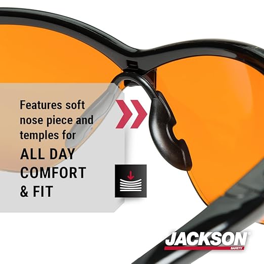 Jackson Safety SG Safety Glasses - Eye Protection for Men & Women - ANSI Z87.1 - Pack of 12 (Multiple Styles)